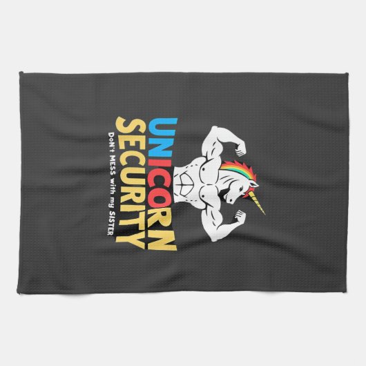 Funny Brother Unicorn Security Dont Mess With My S Geschirrtuch (Horizontal)