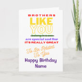 Funny Brother Verse Happy Birthday Card Karte (Vorderseite)
