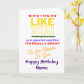 Funny Brother Verse Happy Birthday Card Karte (Gelbe Blume)