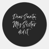 Funny Brother Weihnachtsangebot Liebe Weihnachten, Runder Aufkleber (Vorderseite)