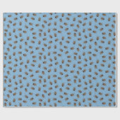 Funny Brown and Blue Stink Bugs Insekten Gemustert Geschenkpapier (Flach)