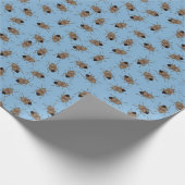 Funny Brown and Blue Stink Bugs Insekten Gemustert Geschenkpapier (Ecke)