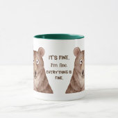 Funny Brown Bear I'm Fine Office Tasse (Zentrum)