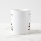 Funny BROWN 'Coffee" Beagle Personalize Jumbo-Tasse (Vorderseite)