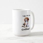 Funny BROWN 'Coffee" Beagle Personalize Kaffeetasse (VorderseiteRechts)