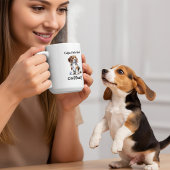 Funny BROWN 'Coffee" Beagle Personalize Kaffeetasse