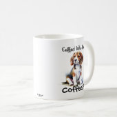 Funny BROWN 'Coffee" Beagle Personalize Kaffeetasse (VorderseiteRechts)