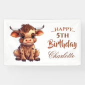 FUNNY Brown Cow Banner (Horizontal)