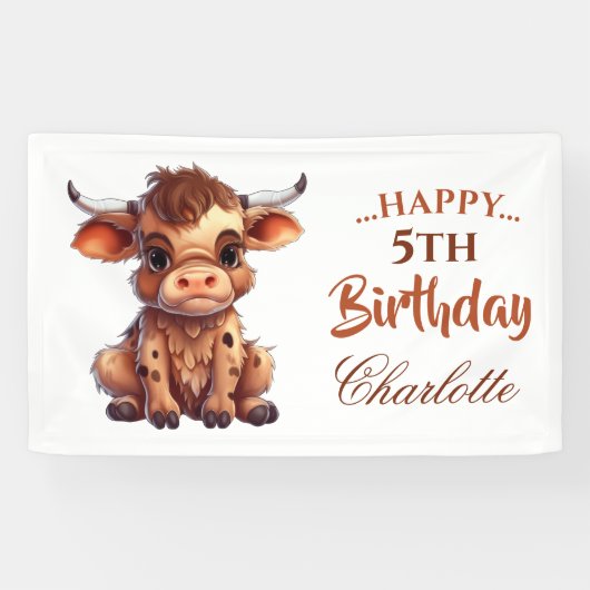 FUNNY Brown Cow Banner (Horizontal)