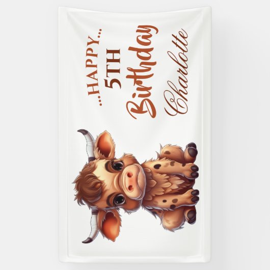 FUNNY Brown Cow Banner (Vertikal)