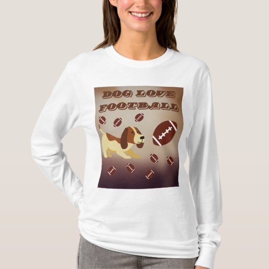 Funny Brown Dog Fußballfrauen T-Shirt (Vorderseite)