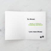 Funny Brown French Bulldog Frenchie Birthday Card Karte (Innenseite)