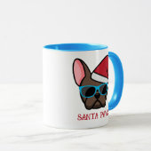Funny Brown Frenchie Santa Paws Weihnachten Tasse (VorderseiteRechts)