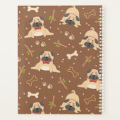 Funny Brown Mops Paws Personalisiert Planner Planer (Rückseite)