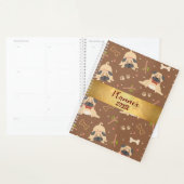 Funny Brown Mops Paws Personalisiert Planner Planer (Anzeige)