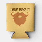 Funny Brown Mustache Dosenkühler (Vorderseite)