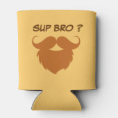 Funny Brown Mustache Dosenkühler (Rückseite)