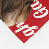 Funny Brown Pitbull Dog Name Muster Weihnachten Fleecedecke (Ecke)
