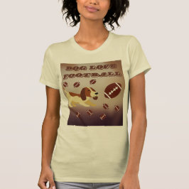 Funny Brown Puppy Playing Football Women T-Shirt