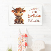 FUNNY Brown White Sweet Cow Banner (Insitu)