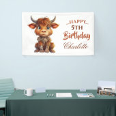 FUNNY Brown White Sweet Cow Banner (Messeveranstaltung)