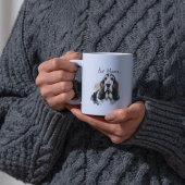 Funny Browns & White ' Aber Mama'. Basset Hound Kaffeetasse