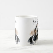 Funny Browns & White ' Aber Mama'. Basset Hound Kaffeetasse (Mittel)