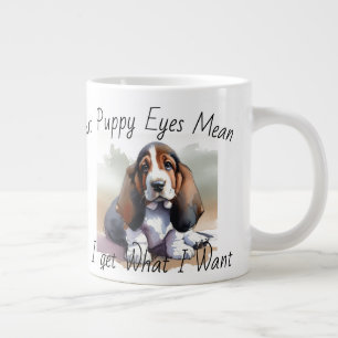 FUNNY Browns White PUPPY Watercolor Specialty Tass Jumbo-Tasse