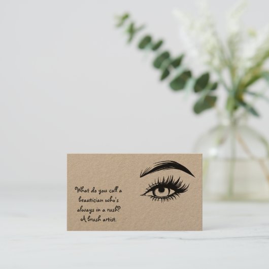Funny Brows und Lashes Kraft Visitenkarte (Stehend Vorderseite)