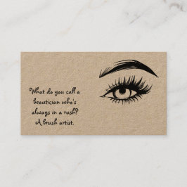 Funny Brows und Lashes Kraft Visitenkarte