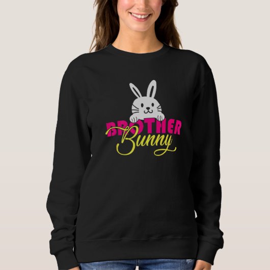 Funny Bruder Bunny Happy Oster für Eltern oder Fa. Sweatshirt (Vorderseite)