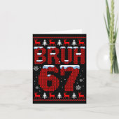 Funny Bruh 67 Christmas Holiday Women Kids Xmas Pa Karte (Vorderseite)