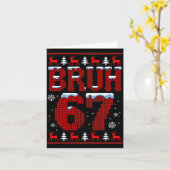 Funny Bruh 67 Christmas Holiday Women Kids Xmas Pa Karte (Gelbe Blume)