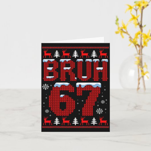 Funny Bruh 67 Christmas Holiday Women Kids Xmas Pa Karte (Gelbe Blume)