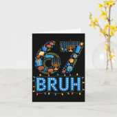 Funny Bruh 67 Six Seven Meme Hanukkah Lights Jewis Karte (Gelbe Blume)