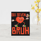 Funny Bruh 67 Valentine Six Seven Meme Gen Alpha B Karte (Gelbe Blume)