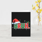 Funny Bruh Christmas Pajamas Santa Hat Xmas Pjs Ou Karte (Gelbe Blume)