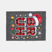 Funny Bruh Christmas Plaid Fleecedecke (Vorderseite (Horizontal))