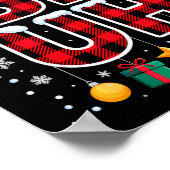 Funny Bruh Christmas Plaid  Poster (Ecke)