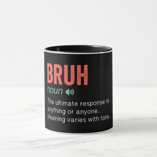 Funny Bruh Definition Tasse (Zentrum)
