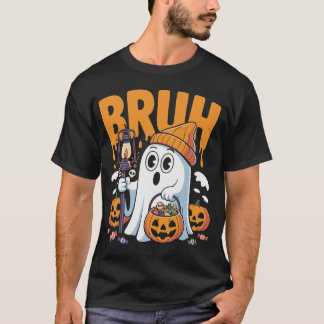 Funny Bruh Ghost Costume für Paare - Niedliche Hal T-Shirt