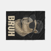 Funny Bruh Meme Capybara Lover Cool Sungles For Me Fleecedecke (Vorderseite (Horizontal))