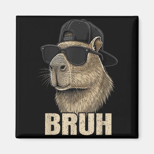 Funny Bruh Meme Capybara Lover Cool Sungles For Me Magnet (Vorne)