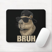Funny Bruh Meme Capybara Lover Cool Sungles For Me Mousepad (Mit Mouse)