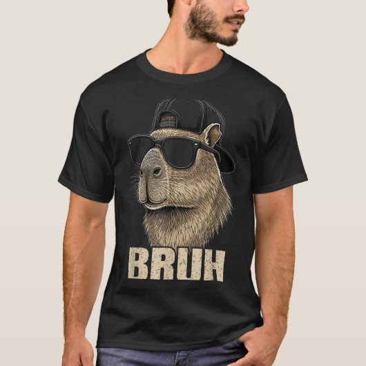 Funny Bruh Meme Capybara Lover Cool Sungles For Me T-Shirt (Vorderseite)