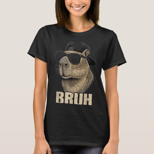 Funny Bruh Meme Capybara Lover Cool Sungles For Me T-Shirt (Vorderseite)
