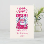 Funny Bruh Merry Christmas Feiertagskarte (Stehend Vorderseite)