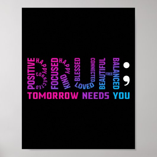 Funny Bruh Morgen braucht euch Mental Health Aware Poster (Vorne)