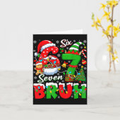 Funny Bruh Six Seven 6 7 Meme Christmas 67 Boy Gir Karte (Gelbe Blume)