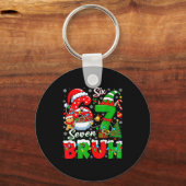 Funny Bruh Six Seven 6 7 Meme Christmas 67 Boy Gir Schlüsselanhänger (Vorderseite)